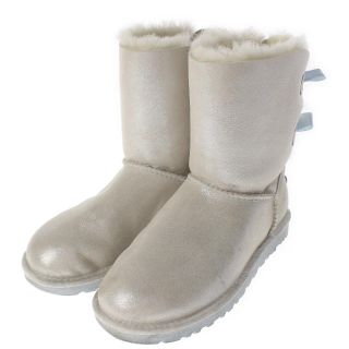 UGG ムートンブーツ ☆ キッズ ☆ シルバーラメ☆ リボン ☆ 17cm