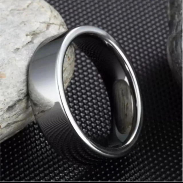 6mm幅 平打ちリング シルバー サージカルステンレス メンズのアクセサリー(リング(指輪))の商品写真