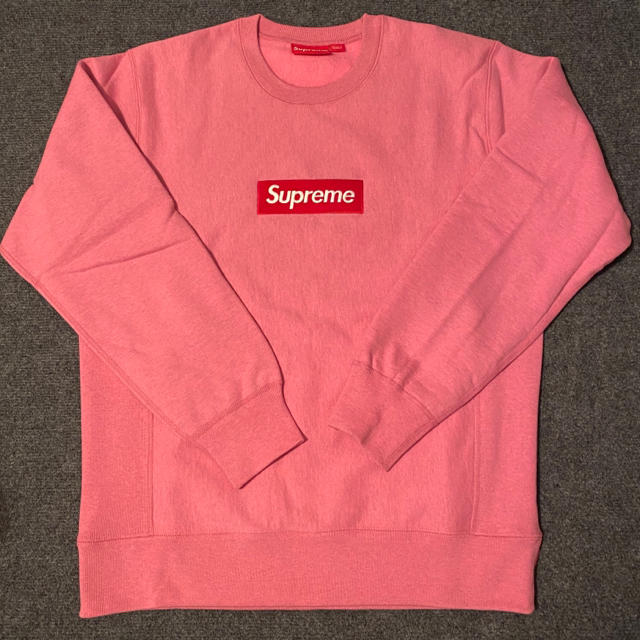 Supreme(シュプリーム)の激レア/美品 supreme box logo crewneck pink L メンズのトップス(スウェット)の商品写真