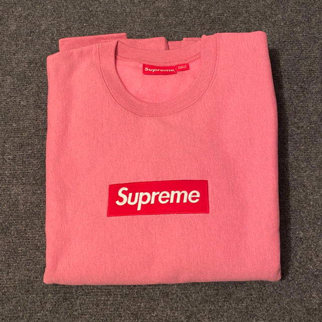 Supreme(シュプリーム)の激レア/美品 supreme box logo crewneck pink L メンズのトップス(スウェット)の商品写真