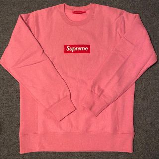 シュプリーム(Supreme)の激レア/美品 supreme box logo crewneck pink L(スウェット)