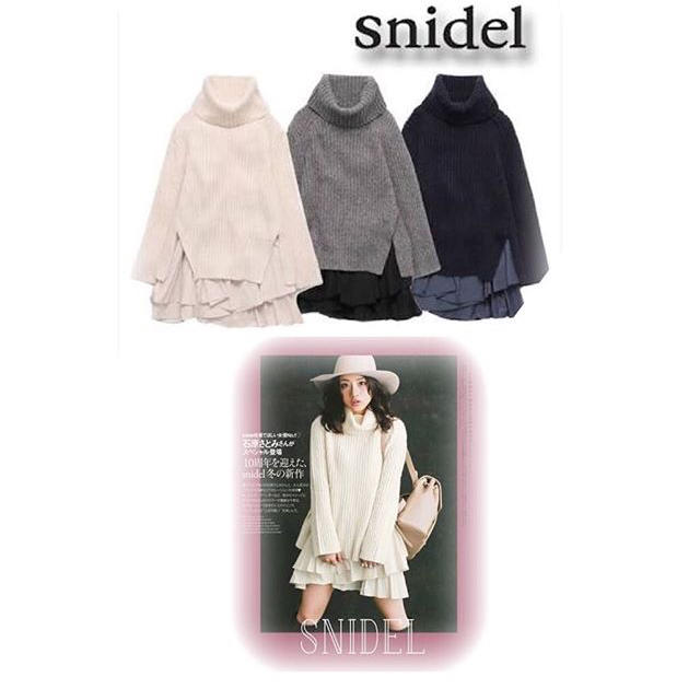 SNIDEL(スナイデル)のSnidel ニットワンピ グレー完売 レディースのワンピース(ひざ丈ワンピース)の商品写真