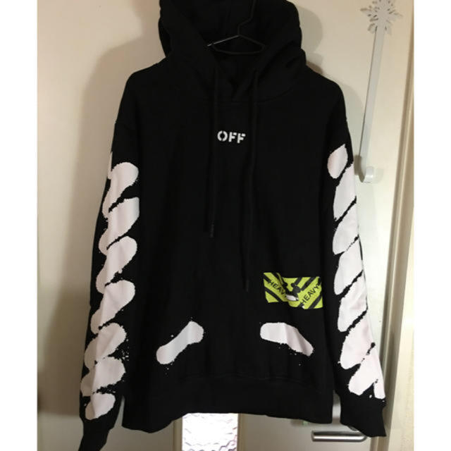 OFF-WHITE(オフホワイト)のoff-white パーカー DIAG SPRAY HOODIE BLACK メンズのトップス(パーカー)の商品写真