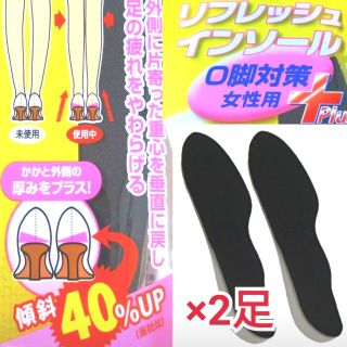 O脚対策インソール＋　女性用　2足(ウォーキング)