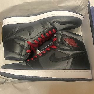 ナイキ(NIKE)の定価以下！AIR JORDAN1 OG!ブラックサテン！(スニーカー)