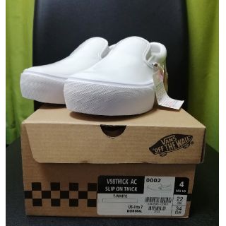 VANS厚底スリッポン(白)未使用