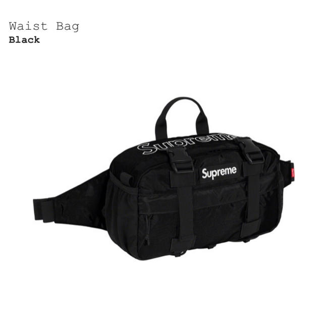 Supreme 16ss Waist Bag Black ウエストバッグメンズ