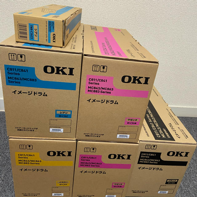 OKI MC883,863,843シリーズ純正消耗品一式（未使用品）