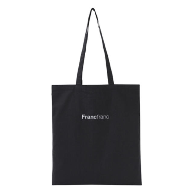 Francfranc(フランフラン)の【新品】Francfranc フランフラン エルン エコバッグ　黒 レディースのバッグ(エコバッグ)の商品写真