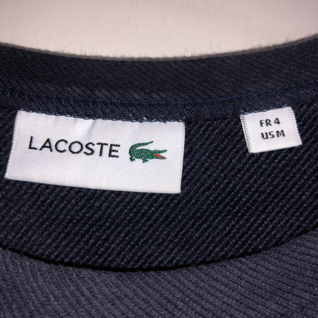 LACOSTE(ラコステ)のラコステ　スウェット トレーナー　紺　ネイビー　M ワンポイント クルーネック メンズのトップス(スウェット)の商品写真