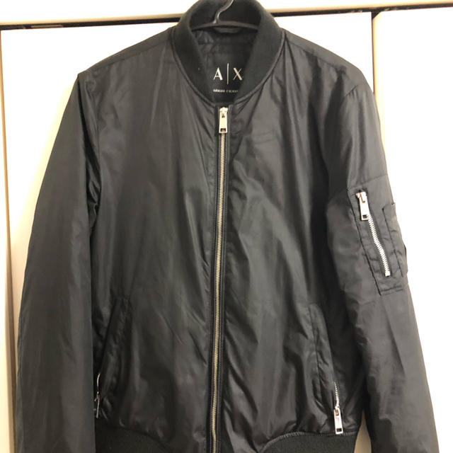 ARMANI EXCHANGE(アルマーニエクスチェンジ)のアルマーニエクスチェンジ A/X MA-1 ブルゾン　黒　Sサイズ メンズのジャケット/アウター(ブルゾン)の商品写真