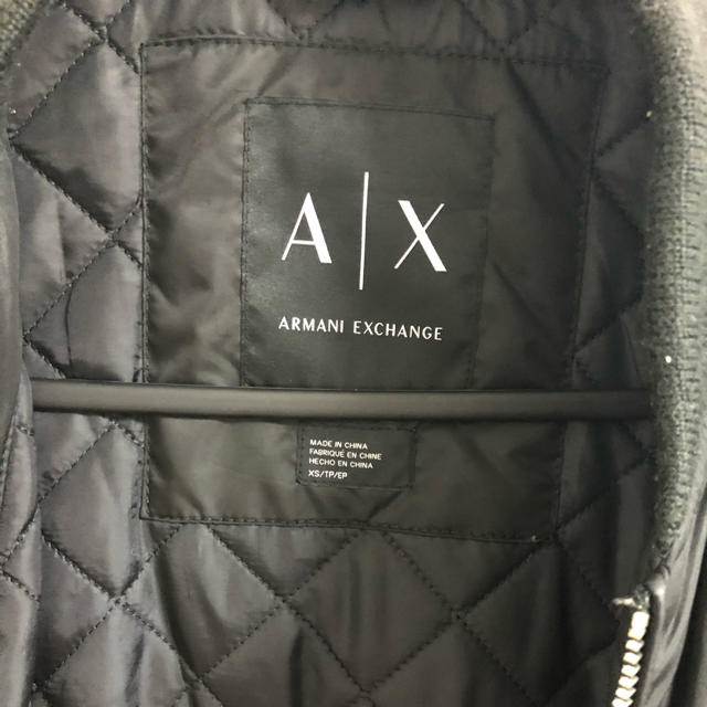 ARMANI EXCHANGE(アルマーニエクスチェンジ)のアルマーニエクスチェンジ A/X MA-1 ブルゾン　黒　Sサイズ メンズのジャケット/アウター(ブルゾン)の商品写真