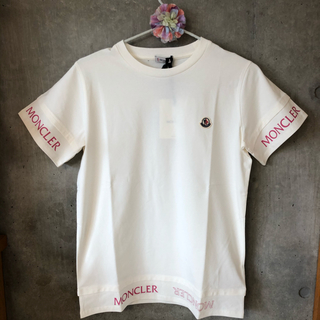 モンクレール(MONCLER)の新品タグ付き★正規品★モンクレール★半袖ロゴTシャツホワイト(Tシャツ(半袖/袖なし))