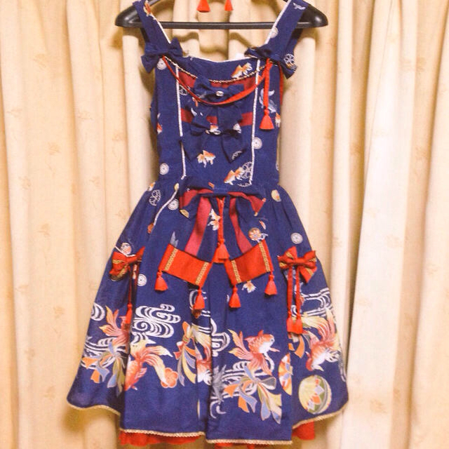 かわいい~!」 metamorphose HDセット♡ 乙女の白昼夢JSK - fille de 海底パイプライン メタモ様♡雪うさぎ柄OP♡和ロリ♡ ひざ丈ワンピース
