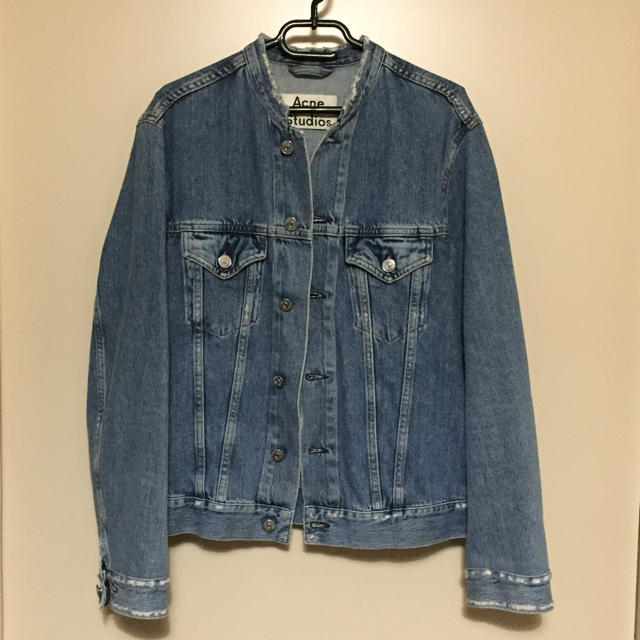 ACNE STUDIOS ノーカラー デニムジャケット - Gジャン/デニムジャケット