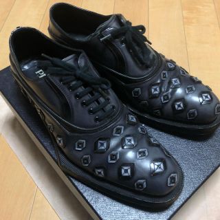 プラダ(PRADA)のprada 12aw フラワーシューズ　幾何学　6.5 6 1/2 26.0 (ドレス/ビジネス)