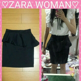 ザラ(ZARA)のZARA WOMANﾍﾟﾌﾟﾗﾑｽｶｰﾄ(ミニスカート)