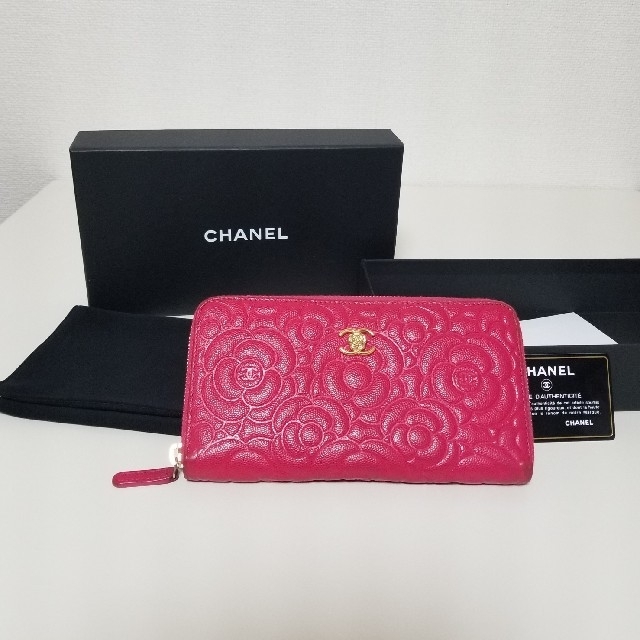 シャネル キャビアスキン カメリア - 財布