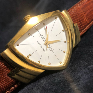 ハミルトン(Hamilton)の美品 H243010 ハミルトン ベンチュラ ゴールド メンズ 純正革ベルト(腕時計(アナログ))