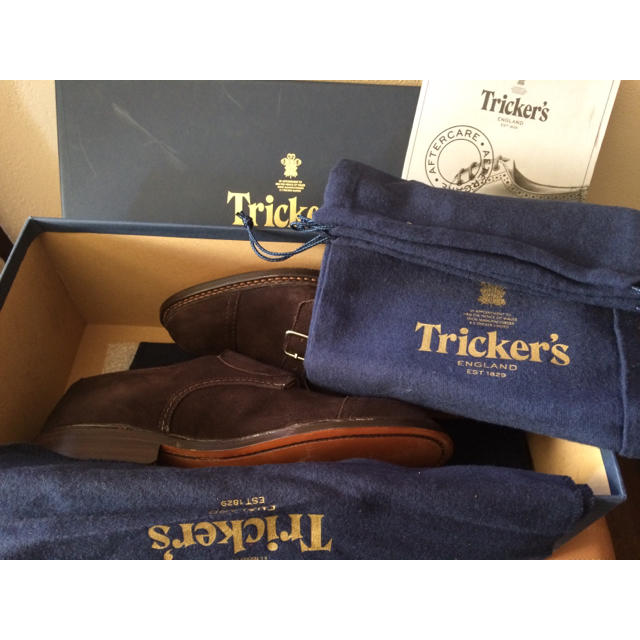 Trickers(トリッカーズ)の新品 トリッカーズ ダブルモンク ストラップ スエード ストレートチップ  レディースの靴/シューズ(ローファー/革靴)の商品写真