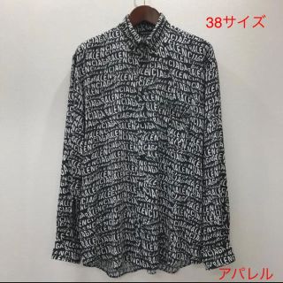 バレンシアガ(Balenciaga)の新品19AW BALENCIAGA 総柄 ロゴウェーブ 長袖シャツ 38(M)(シャツ)