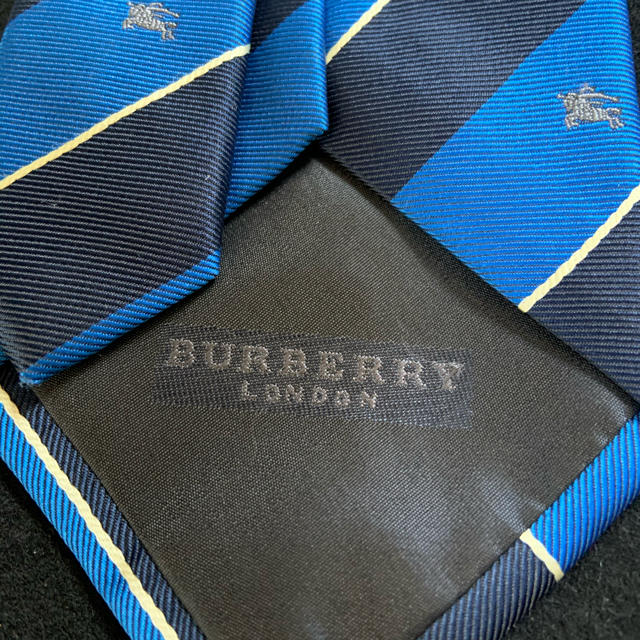 BURBERRY(バーバリー)のバーバリーロンドン　ネクタイ　ブルー　中古 メンズのファッション小物(ネクタイ)の商品写真