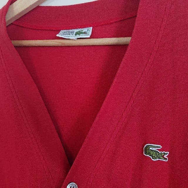 LACOSTE(ラコステ)の【®さん専用】LACOSTE ラコステ カーディガン 赤 レディースのトップス(カーディガン)の商品写真