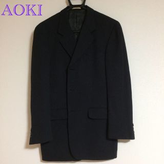 アオキ(AOKI)の濃紺ストレッチスーツ(セットアップ)