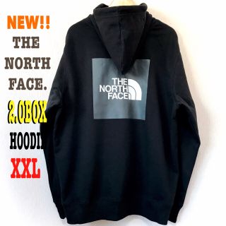 ザノースフェイス(THE NORTH FACE)の新モデル XXL相当 ノースフェイス 2.0 BOX パーカー 黒 プルオーバー(パーカー)