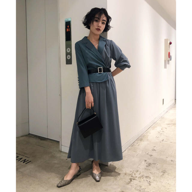 Ameri VINTAGE(アメリヴィンテージ)のAmeri VINTAGE ワンピース TRINITY JKT DRESS レディースのワンピース(ロングワンピース/マキシワンピース)の商品写真