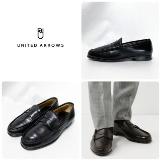 ユナイテッドアローズ(UNITED ARROWS)の■美品 イタリア製 定4万 ユナイテッドアローズ ローファー 39.5 24.5(ドレス/ビジネス)