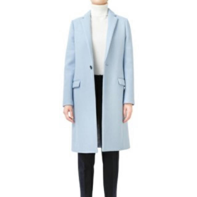 国内最安値!ジャケット/アウターロングコート 新品タグ付き ルシェルブルー チェスターコート