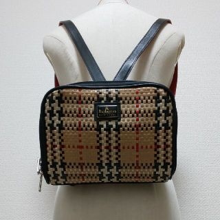 バーバリーブルーレーベル(BURBERRY BLUE LABEL)のﾚｱ ﾊﾞｰﾊﾞﾘｰ ﾌﾞﾙｰﾚｰﾍﾞﾙ ﾘｭｯｸ ﾁｪｯｸ ﾚｻﾞｰ(リュック/バックパック)