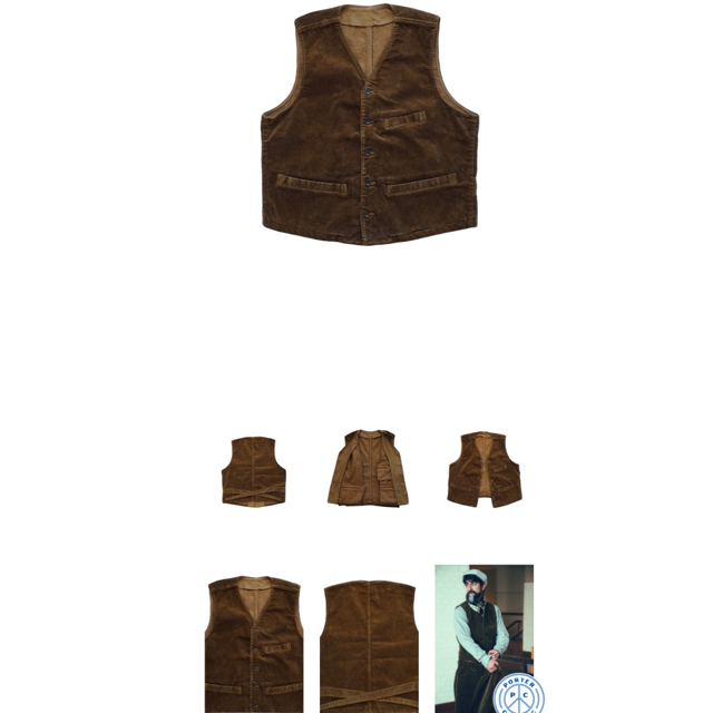 PORTER(ポーター)のPorter Classic CORDUROY VEST 2019 brown メンズのトップス(ベスト)の商品写真