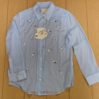 チェスティ(Chesty)のChestyビジューストライプシャツ(シャツ/ブラウス(長袖/七分))