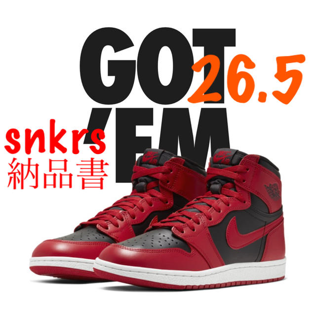 NIKE(ナイキ)の NIKE AIR JORDAN 1 HI  85 VARSITY  RED メンズの靴/シューズ(スニーカー)の商品写真