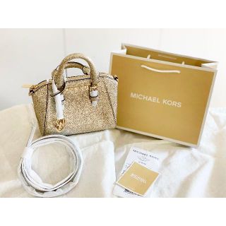 マイケルコース(Michael Kors)の[Pinkycookie様専用]ミニ グリッター クロスボディ バッグ/gold(ポーチ)