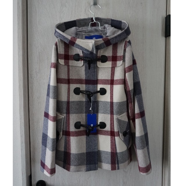 BURBERRY BLUE LABEL(バーバリーブルーレーベル)の専用 ブルーレーベルクレストブリッジ CBチェック ダッフルコート 38 レディースのジャケット/アウター(ダッフルコート)の商品写真