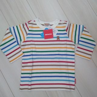 ミキハウス(mikihouse)の新品　ミキハウス　マルチボーダー　厚手ロンT  90(Tシャツ/カットソー)