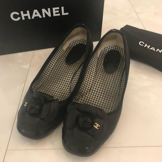 ゆめママCHANEL☆used☆ CHANEL シャネル カメリアパンプス ブラック 36