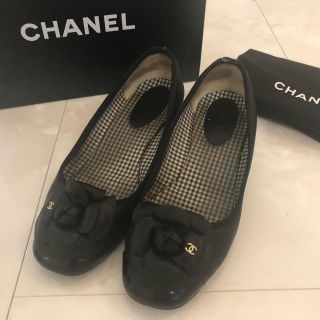 シャネル(CHANEL)の☆used☆ CHANEL シャネル カメリアパンプス ブラック 36(ハイヒール/パンプス)