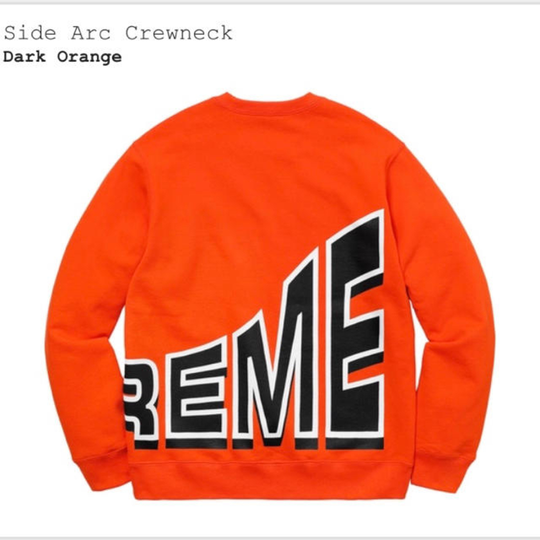 Supreme(シュプリーム)の[M]Supreme Side Arc Crewneck Dark Orange メンズのトップス(スウェット)の商品写真