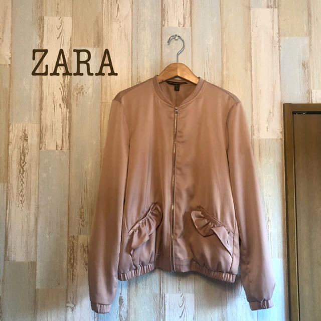 ZARA♡trf outerwear♡ピンクジャケット♡春にぴったりなフリル | フリマアプリ ラクマ