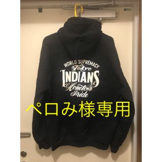 ネイバーフッド(NEIGHBORHOOD)の東京インディアンズ パーカー 黒 L ほぼ新品(パーカー)