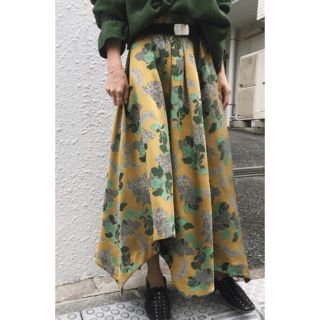 アメリヴィンテージ(Ameri VINTAGE)のAMERI BERRY JACQUARD BELT SKIRT(ロングスカート)