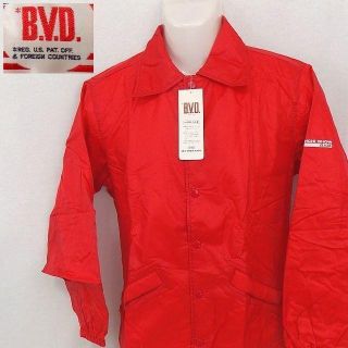 ビーブイディー(BVD)の【B.V.D.】 美品 タグ付き ビーブイディー グランドジャンパー レッド M(ブルゾン)