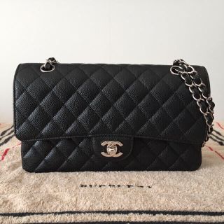 シャネル(CHANEL)の美品 シャネル マトラッセ  キャビアスキン ダブルフラップ チェーンバッグ25(ショルダーバッグ)