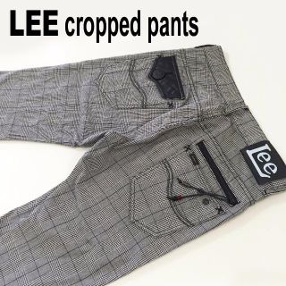 リー(Lee)のLEE RIDERSチェック柄クロップドパンツ☆W28約79cm(デニム/ジーンズ)