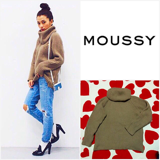 マウジー(moussy)のmoussy タートルリブニット(ニット/セーター)