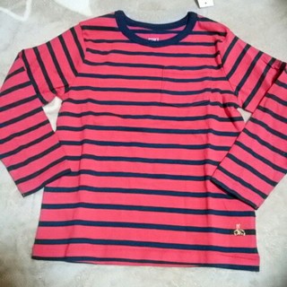 ベビーギャップ(babyGAP)の新品未使用GAPベビーTシャツ110長袖　赤Xネイビー(Tシャツ/カットソー)